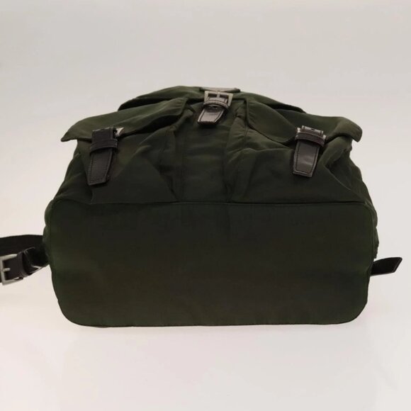 PRADA Backpack Nylon Green Silver Auth 136692 - Picture 5 of 16